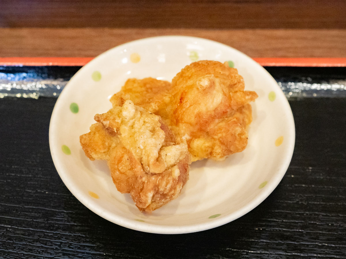 幸楽：四川麻婆豆腐定食 鶏のから揚げ