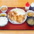 だるま食堂：よくばり定食 から揚げ+チキン南蛮
